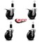 Service Caster 4'' Phenolic Swivel 1-3/8'' Expand Stem Caster Set 2 Total Lock Brakes, 4PK SCC-EXTTL20S414-PHS-2-S-2-138 - alternate 5